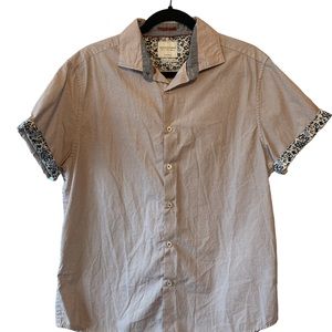 Denim & Flower Button Up Shirt